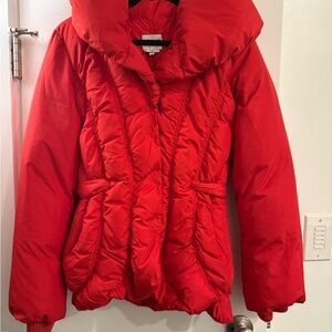 Armani Collezioni Red Puffer Jacket